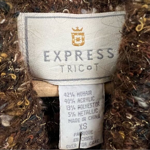 Express vintage 90s mohair blend chunky knit sweater S - Picture 6 of 6